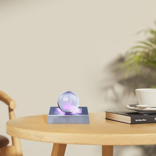 LED Light Base Rectangle Display Stand with 7 Color Modes and USB Cable