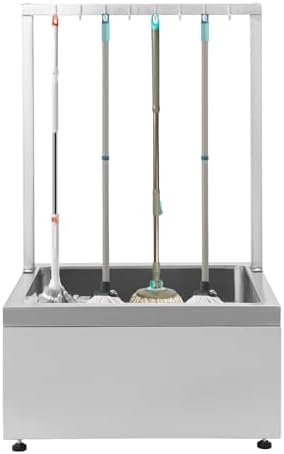 LOYALHEARTDY Stainless Steel Floor Mop Sink with Tool Rack