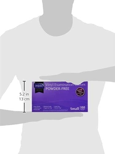 Inspire Exam Grade Vinyl Gloves Medium 100 Count White