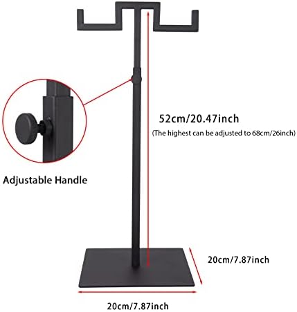 Polmart Countertop Adjustable Double Hanger Display Stand - Black