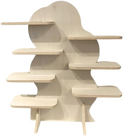 7-Tier Collapsible Wood Display Stand for Vendor Booths