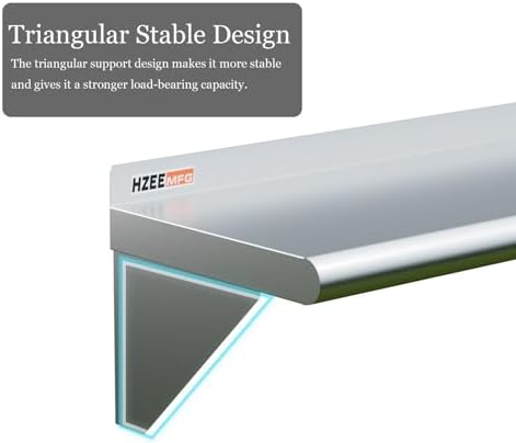 Stainless Steel Wall Mounted Shelf 14x30 Inches