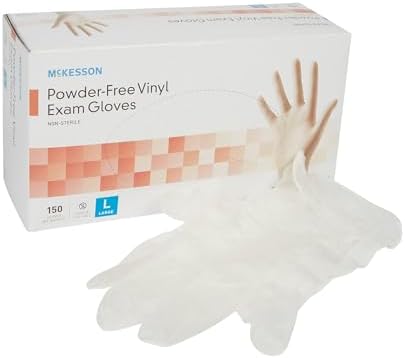 McKesson Vinyl Exam Gloves Large 1500 Total