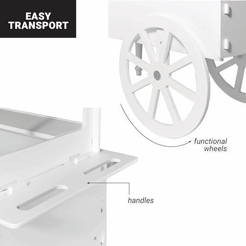 ZETY Vintage Candy Cart Display Stand with Wheels