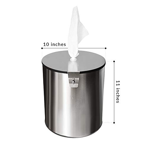 Stainless Steel Wall Mount Wipe Dispenser Round