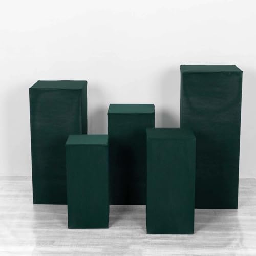 Efavormart Set of 5 Hunter Emerald Green Spandex Display Box Covers