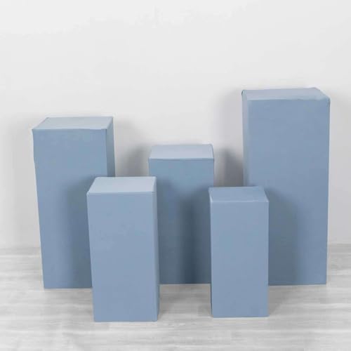 Set of 5 Dusty Blue Spandex Display Box Covers