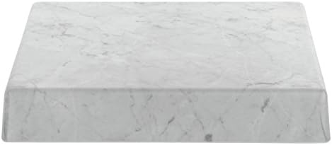 HUBERT Marble Look Display Riser Square White 12x12x2