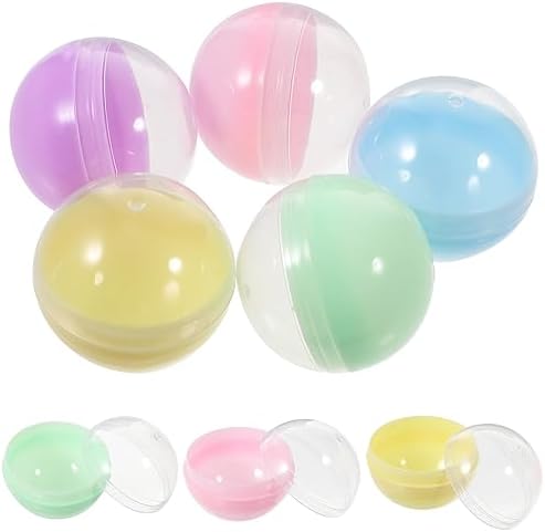 Healifty 50pcs Translucent Macaron Shells 2in Vending Machine Capsules