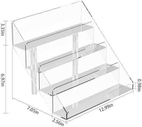 PecMuikee 4-Tier Acrylic Display Stand for Vendors