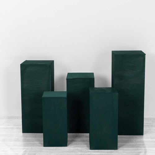Efavormart Set of 5 Hunter Emerald Green Spandex Display Box Covers