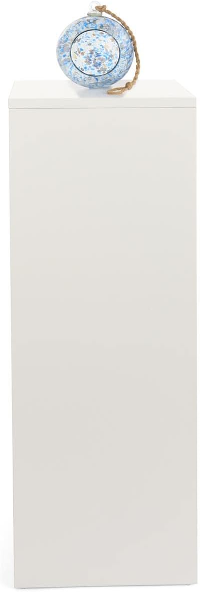 Displays2go Rectangular Retail Pedestal White