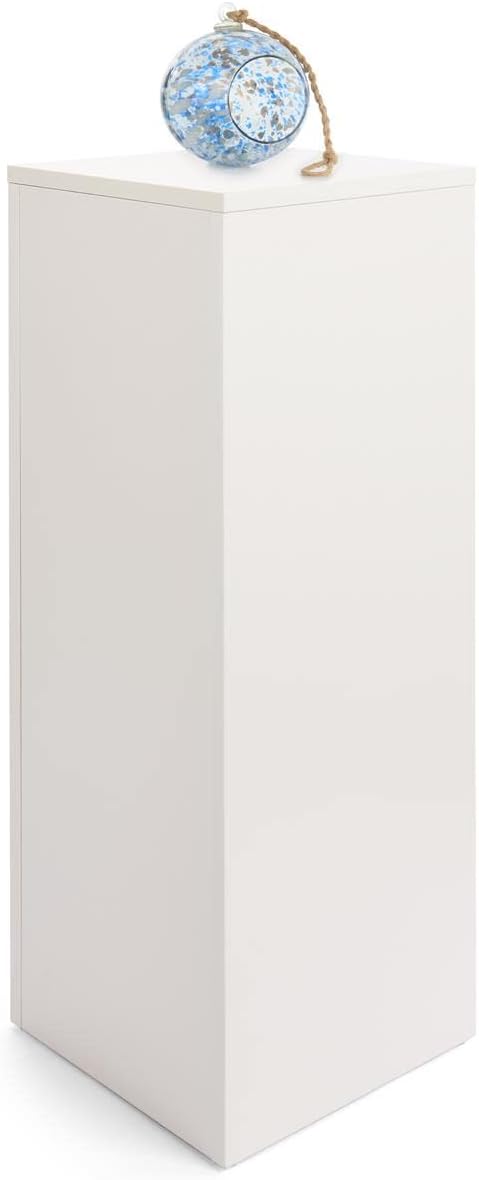 Displays2go Rectangular Retail Pedestal White