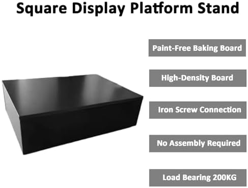 Heavy Duty Rectangular Display Stand 150x50x10cm Black