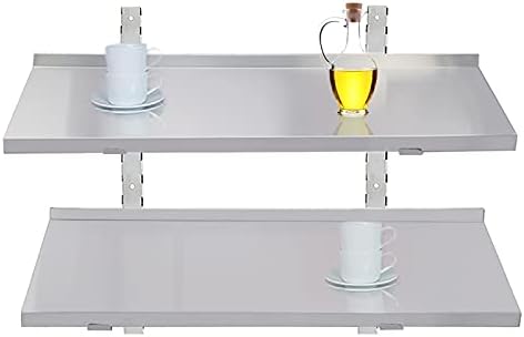 DULNICE Stainless Steel Shelf 394 x 126 Commercial Floating Wall Shelf with Brackets 154lbs Capacity
