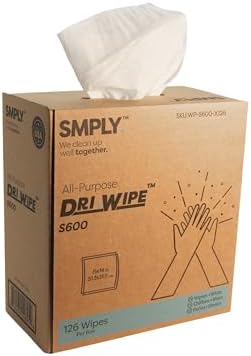 Dri-Wipe S600 by SMPLY Brands - 10 Boxes of 126 Wipes 8 x 14 Center-Pull Sheets