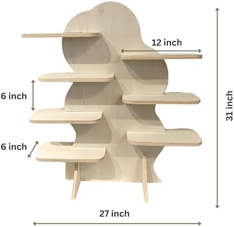 7-Tier Collapsible Wood Display Stand for Vendor Booths