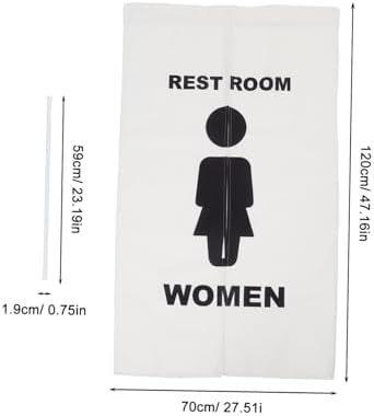 Cabilock Toilet Doorway Privacy Curtain Half-Curtain for Public Restrooms