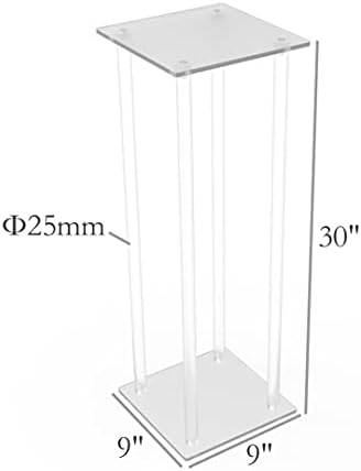 9L x 9W x 30 Clear Acrylic Display Riser Stand