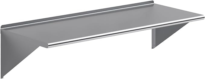 Heavy Duty Stainless Steel Wall Shelf 24x60