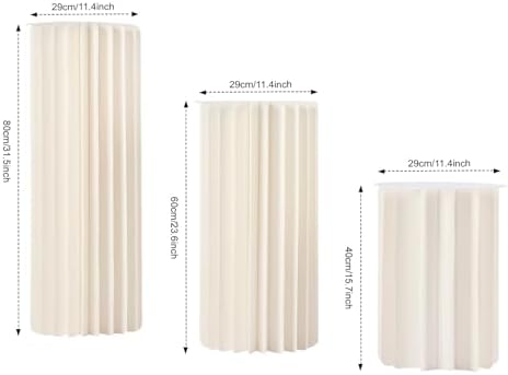 Foldable White Cylinder Stand for Party 2 3 5 Pcs