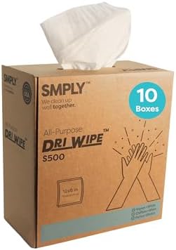 Dri-Wipe S500 by SMPLY Brands 10 Boxes of 176 Wipes