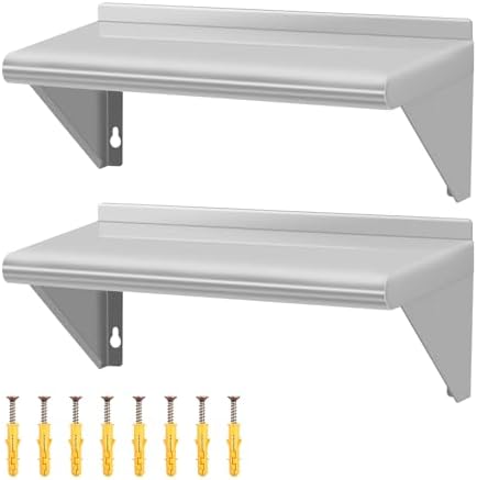 Stainless Steel Wall Mounted Shelves 2PACKS