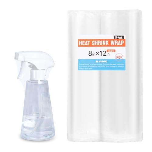 R-PACK 200 Piece 8x12 Heat Shrink Bags