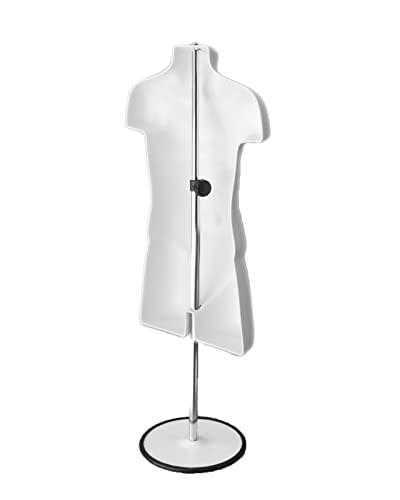 DisplayTown Child Mannequin Torso with Metal Stand for Tshirt Display