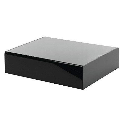 HUBERT Modular Black Acrylic Riser 12L x 9 34W x 3H