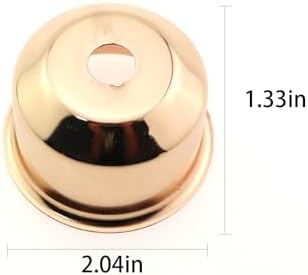 4PCS Gold Electroplated Lamp Base Sleeves for Table and Wall Lamps