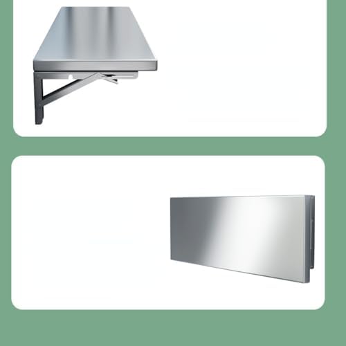 236 x 16 Inch Stainless Steel Folding Wall Shelf