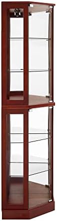 6 Shelf Corner Curio Display Cabinet with Lights