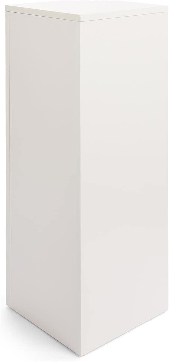 Displays2go Rectangular Retail Pedestal White