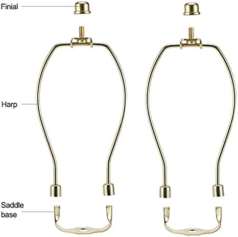 8 Inch Brass Lamp Harp Holder Set of 2