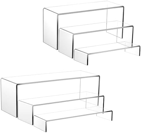 6 Pack Clear Acrylic Display Stands for Cupcakes Perfumes Toys Jewelry and More
