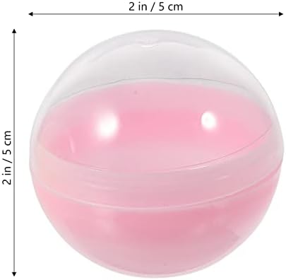 Healifty 50pcs Translucent Macaron Shells 2in Vending Machine Capsules