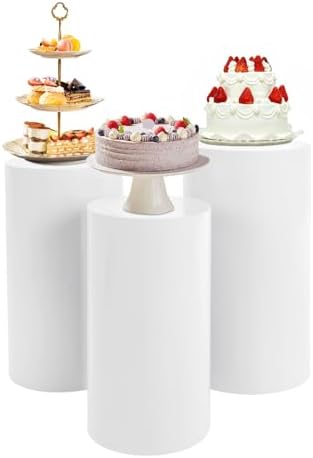 Ritabiity Flower Cylindrical Display Stands 3Pcs
