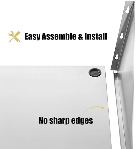 HALLY Stainless Steel Microwave Shelf 18x24 185 lb