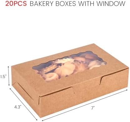 VGOODALL 20PCS Cupcake Boxes with Window