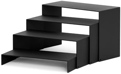 Black Matte Metal Display Stand 8 Pcs 2 Sets