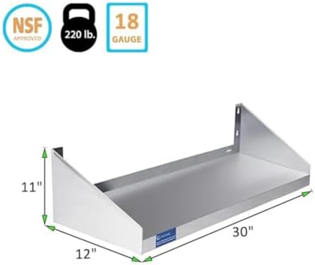 Premium Stainless Steel Wall Shelf with Side Guards