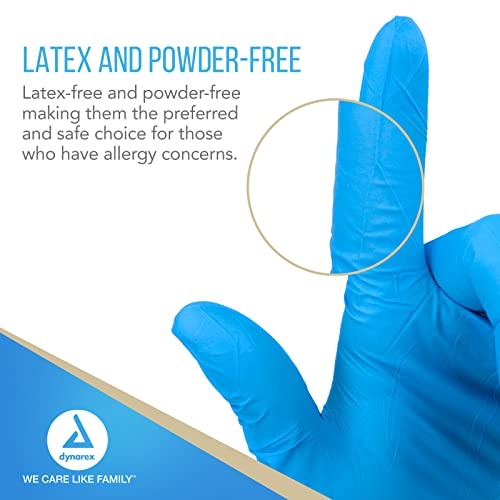 Dynarex Nitrile Exam Gloves Medium 100 Count Pack of 10