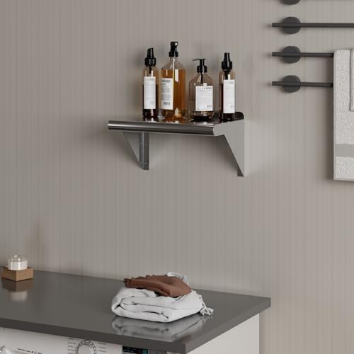 AmGood 10in x 16in Stainless Steel Wall Shelf NSF Certified