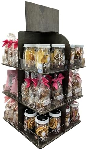 Versatile 4-Sided Rotating Display Stand - Black