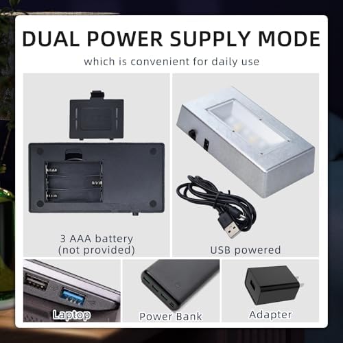 LED Light Base Rectangle Display Stand with 7 Color Modes and USB Cable