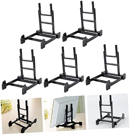 PRETYZOOM 5pcs Plastic Plate Display Stand Easel