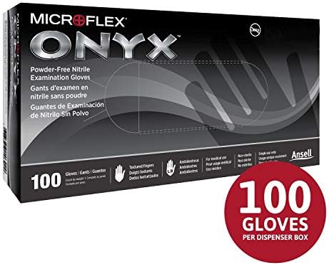 Ansell High Five Onyx Nitrile Exam Gloves X-Large 100 Count