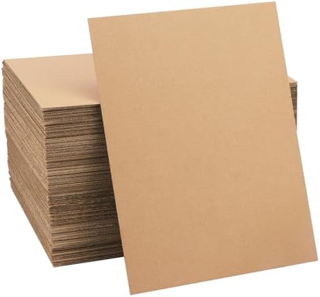 100 Pack 85x11 Corrugated Cardboard Sheets for Packaging