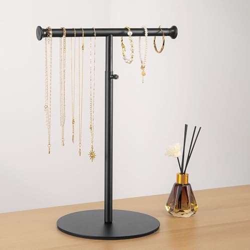 Niffgaff T Bar Purse Display Stand Adjustable Height Black